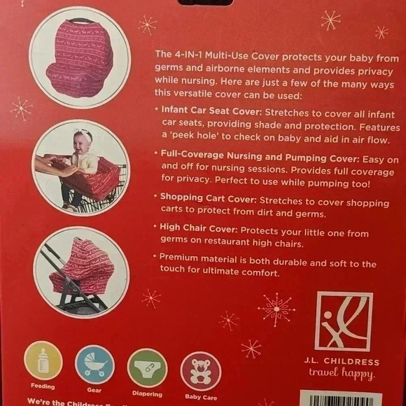 JL Childress 4-in-1 Multi-Use Cover Infant Car Seat Nursing Shopping Cart NEW - Picture 2 of 3